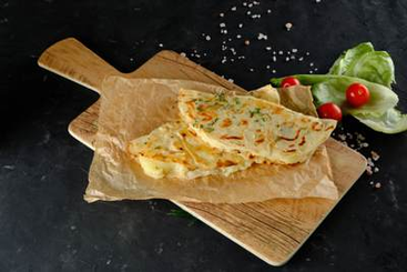 Кыстыбы с картофелем и грибным жульеном