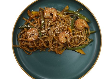 Пшеничный Удон с креветками