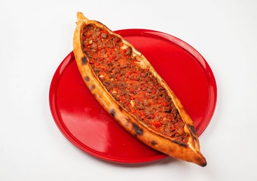 Пиде с мясом и овощами 