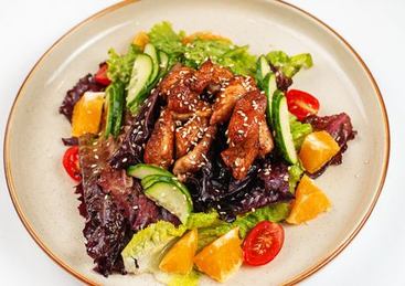 Курица с медово-горчичной заправке